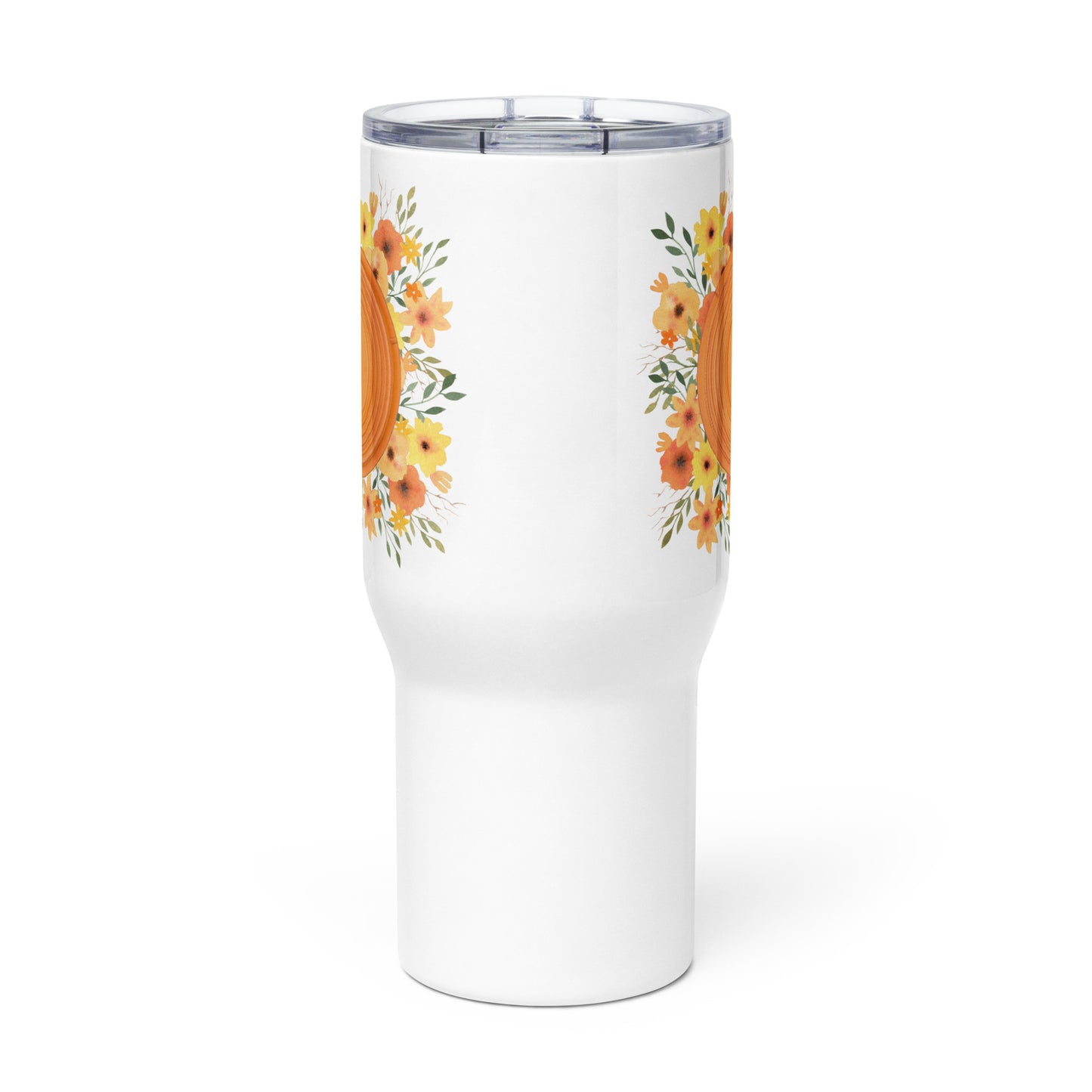 "Flower Bouquet" - Travel mug with a handle