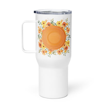 "Flower Bouquet" - Travel mug with a handle