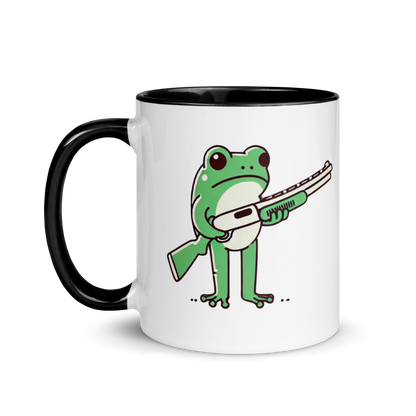 Furry Firearm Frog - Mug with Color Inside