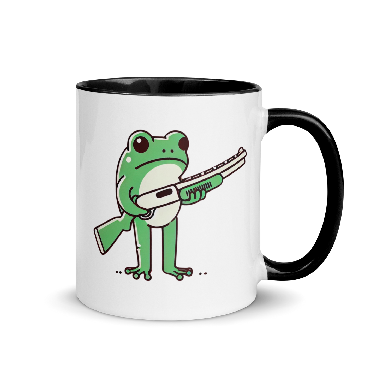 Furry Firearm Frog - Mug with Color Inside