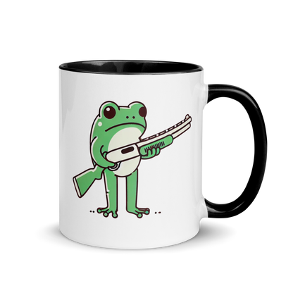 Furry Firearm Frog - Mug with Color Inside