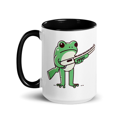 Furry Firearm Frog - Mug with Color Inside