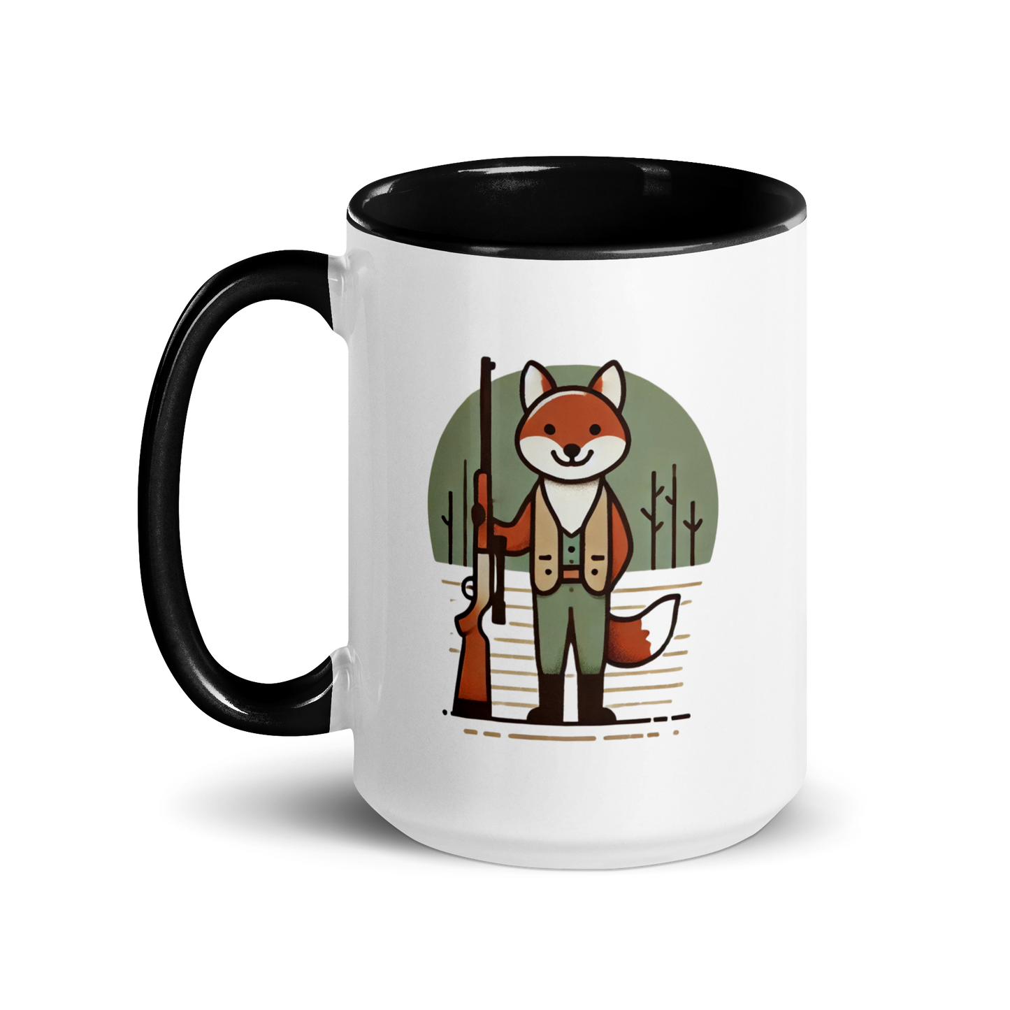 Furry Firearm Fox - Mug with Color Inside