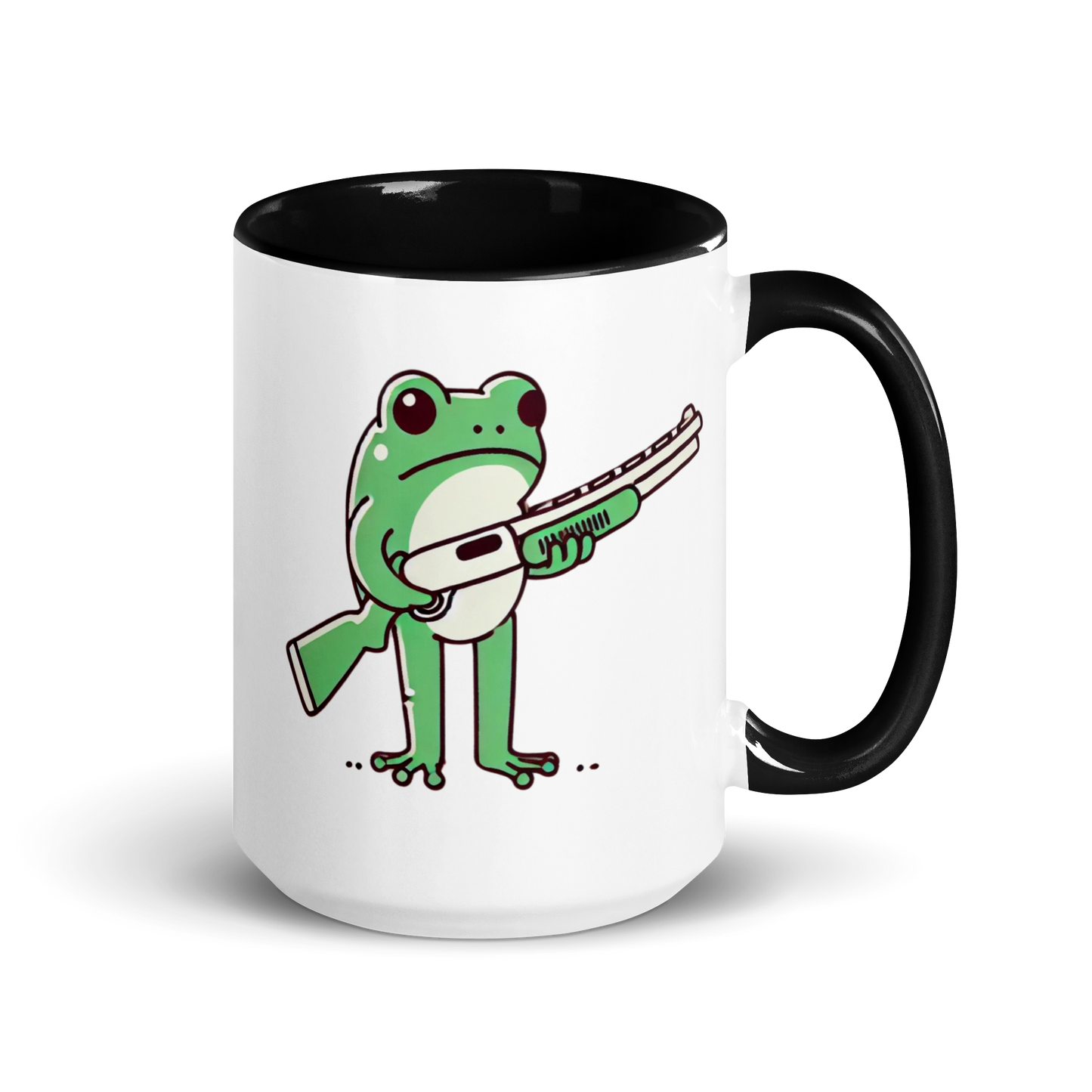 Furry Firearm Frog - Mug with Color Inside