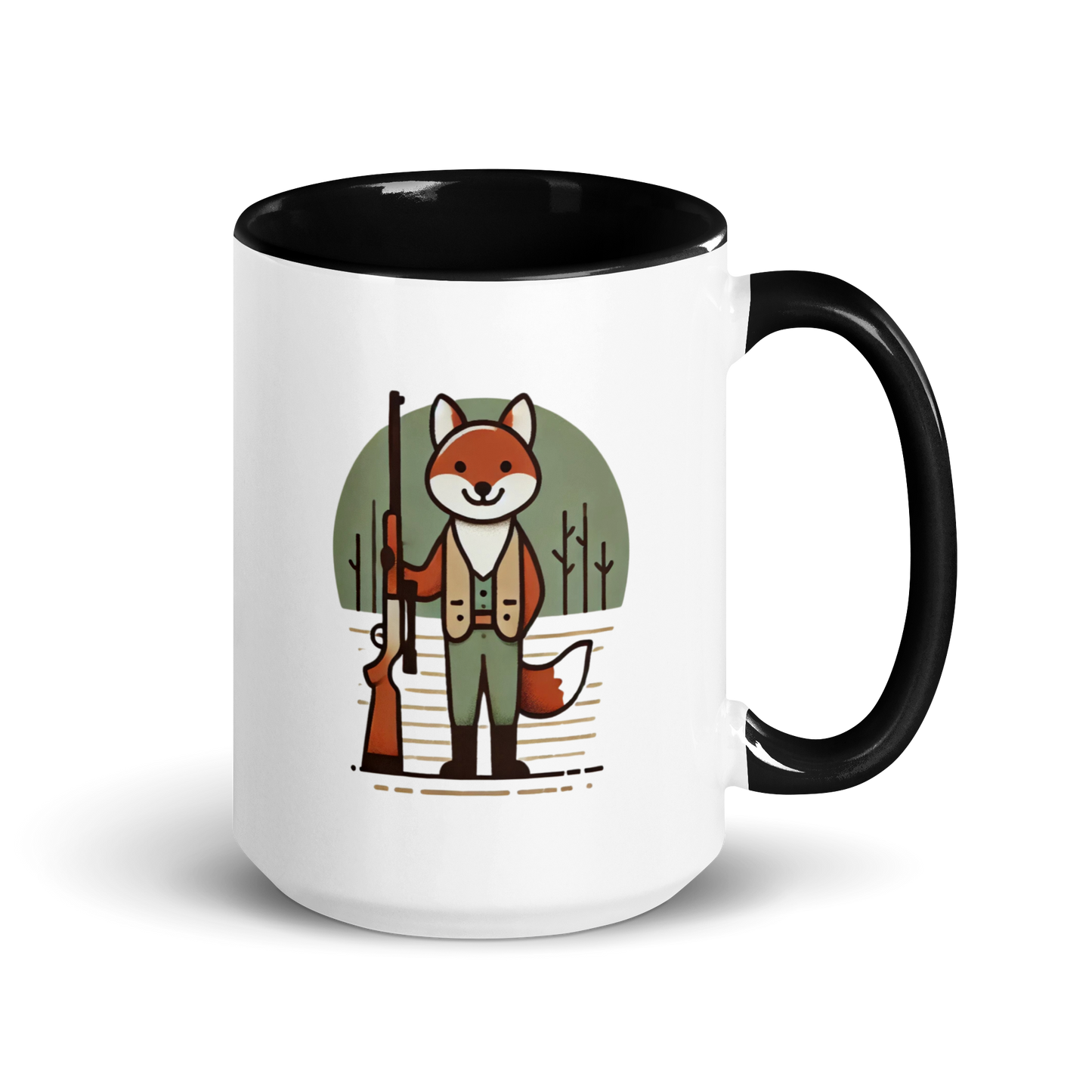 Furry Firearm Fox - Mug with Color Inside