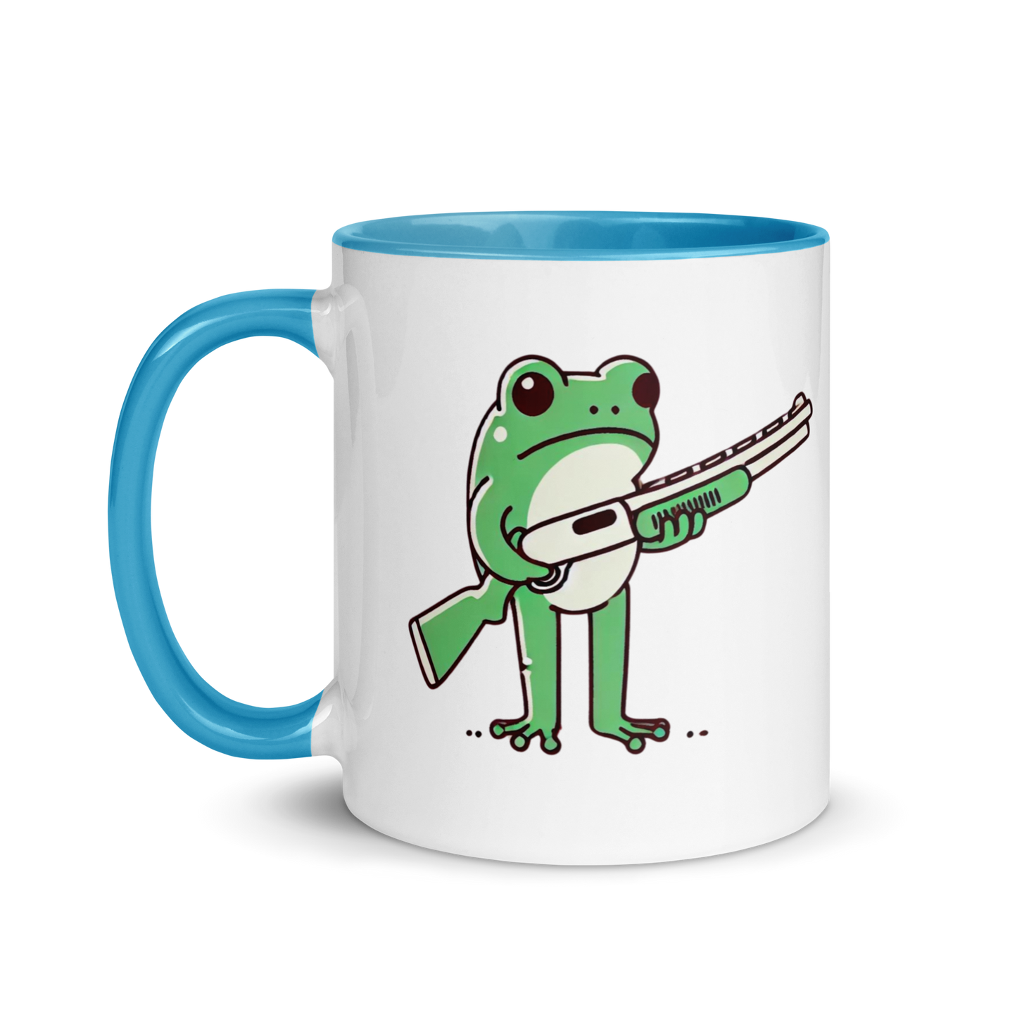 Furry Firearm Frog - Mug with Color Inside