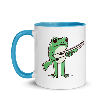 Furry Firearm Frog - Mug with Color Inside