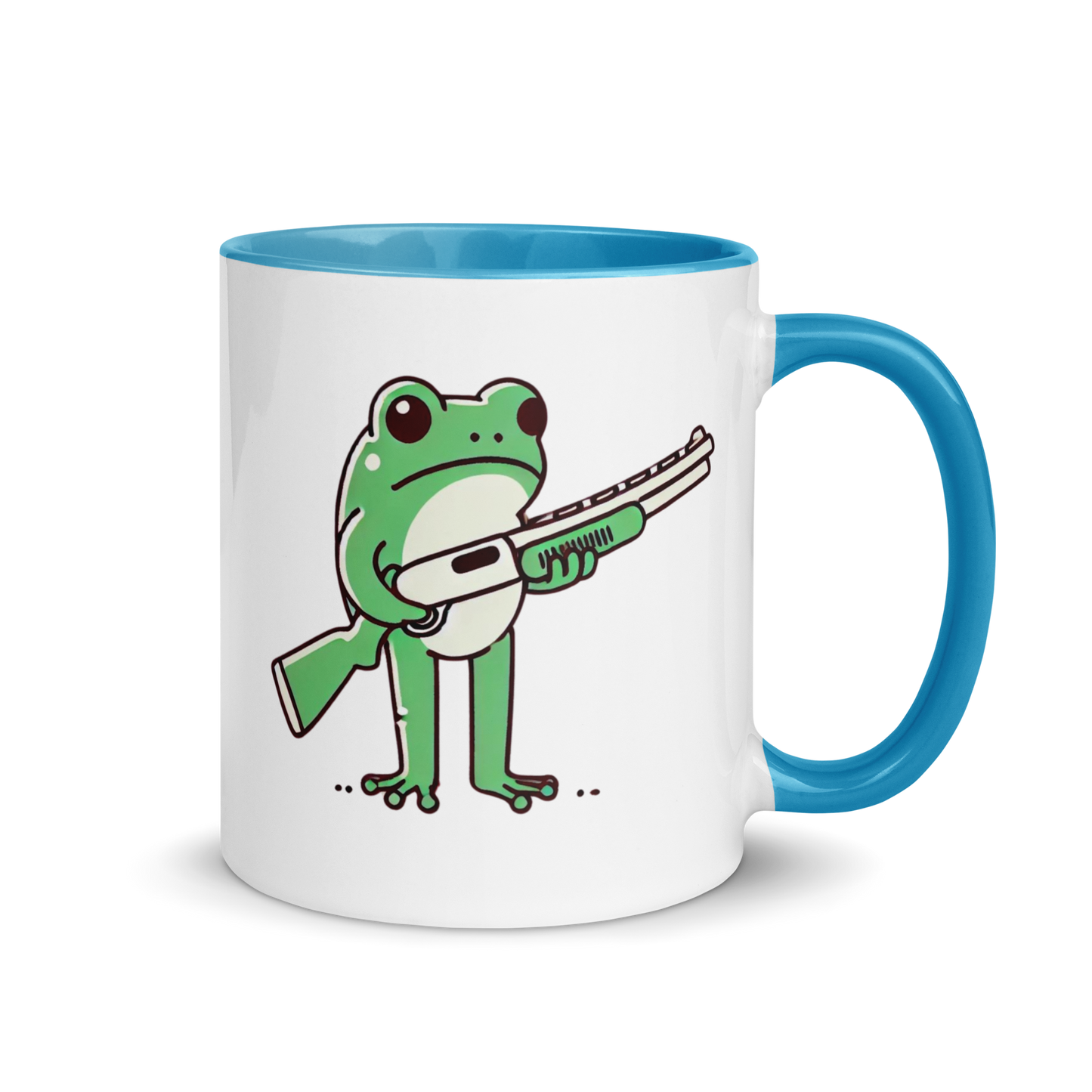 Furry Firearm Frog - Mug with Color Inside