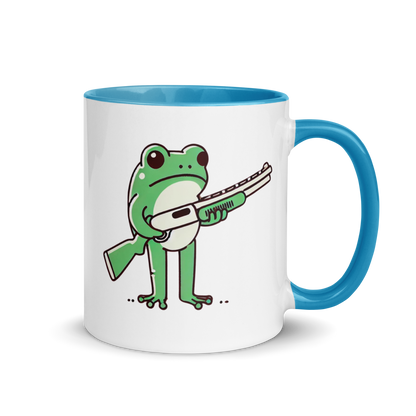 Furry Firearm Frog - Mug with Color Inside