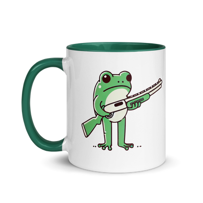 Furry Firearm Frog - Mug with Color Inside