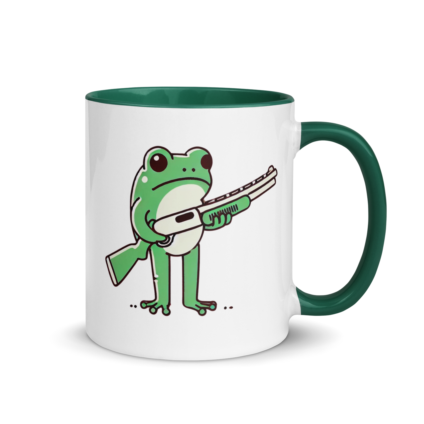 Furry Firearm Frog - Mug with Color Inside