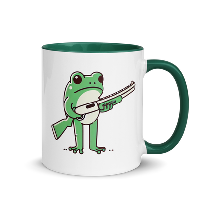 Furry Firearm Frog - Mug with Color Inside