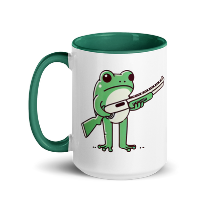 Furry Firearm Frog - Mug with Color Inside