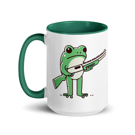 Furry Firearm Frog - Mug with Color Inside