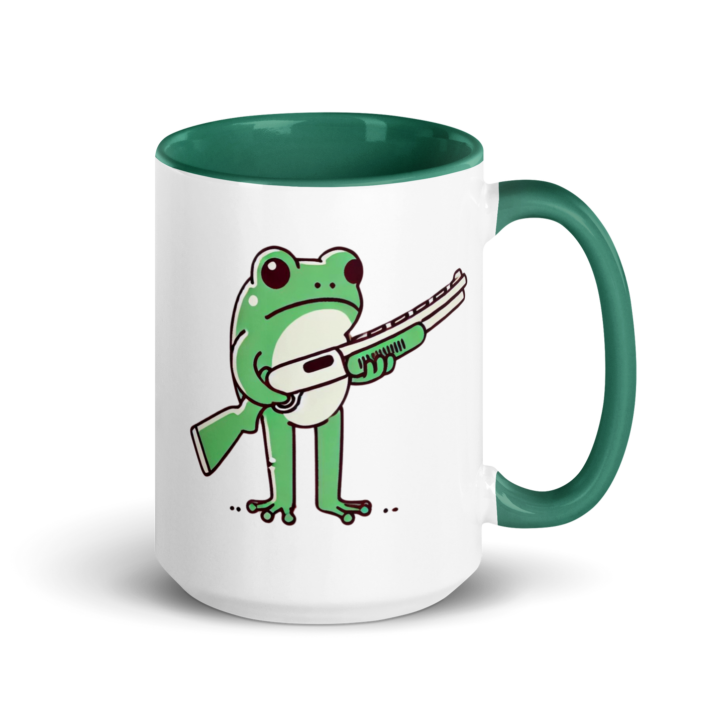 Furry Firearm Frog - Mug with Color Inside