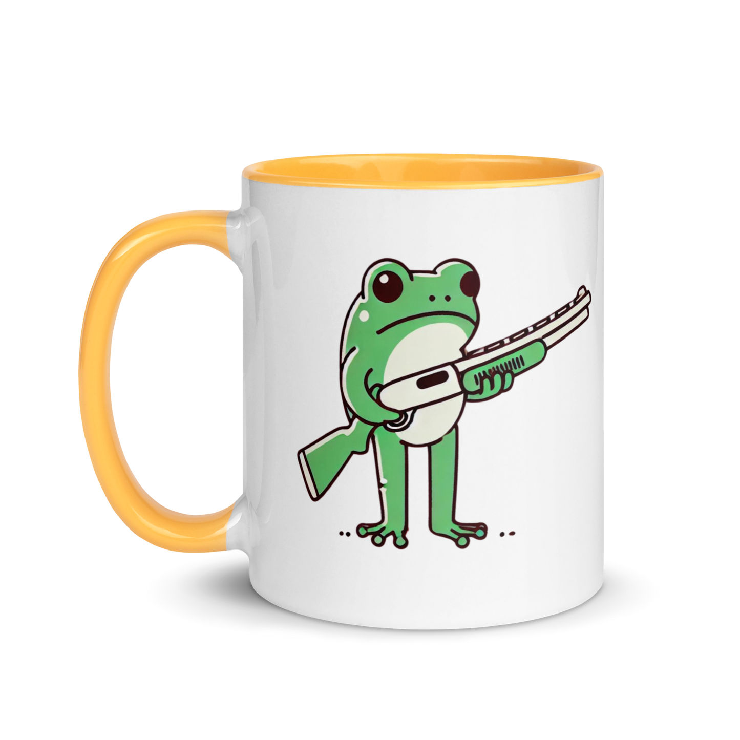 Furry Firearm Frog - Mug with Color Inside