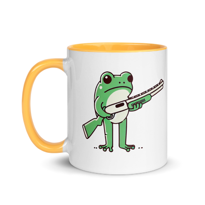 Furry Firearm Frog - Mug with Color Inside