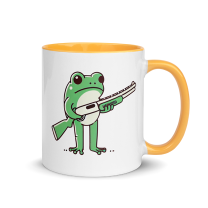 Furry Firearm Frog - Mug with Color Inside