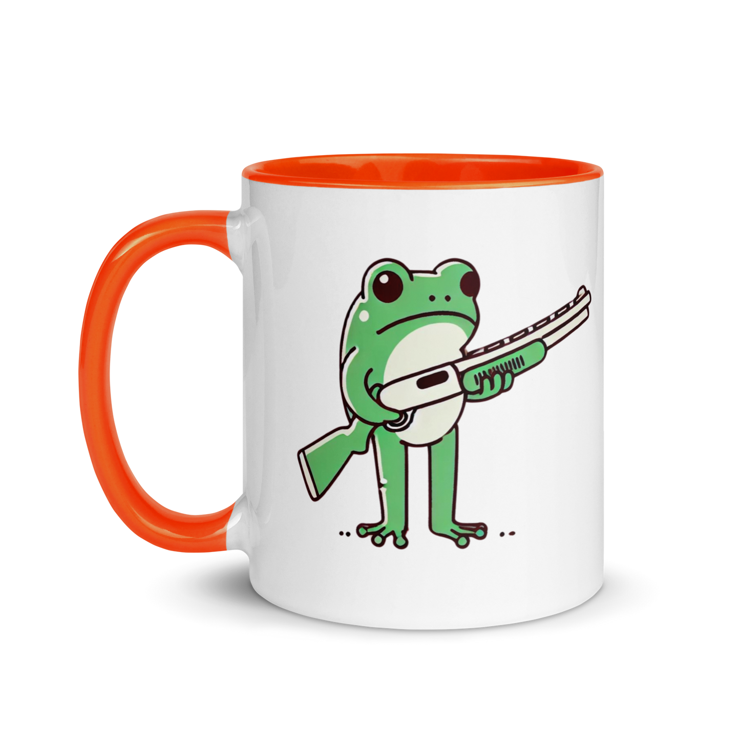 Furry Firearm Frog - Mug with Color Inside