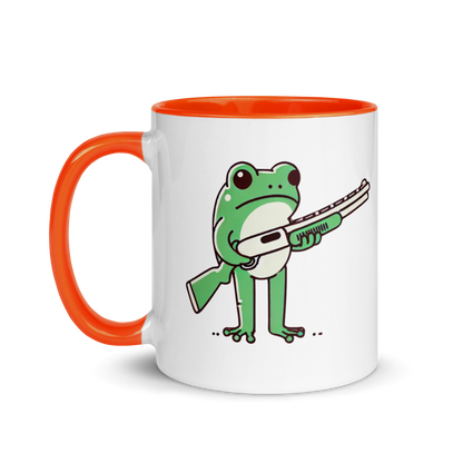 Furry Firearm Frog - Mug with Color Inside