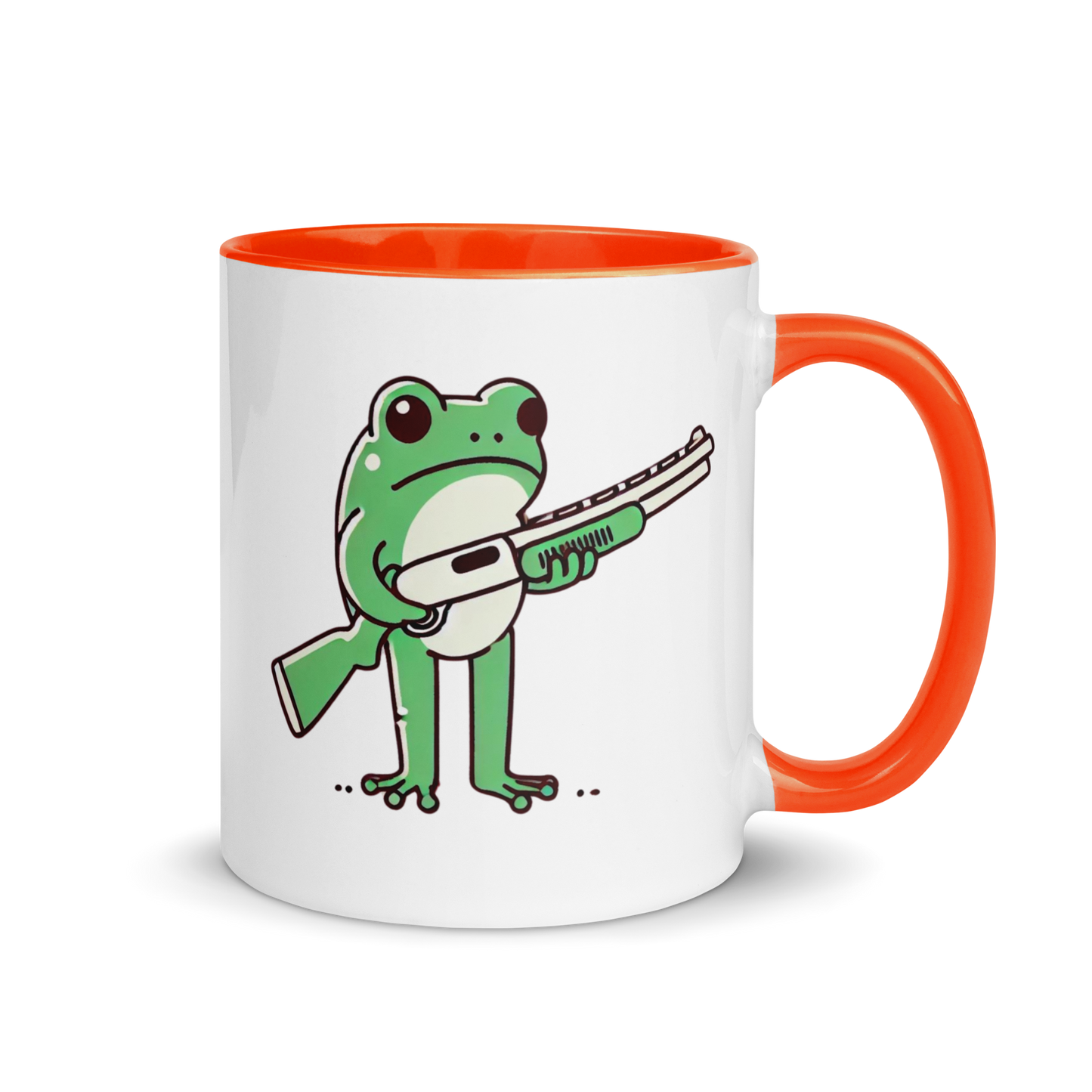 Furry Firearm Frog - Mug with Color Inside