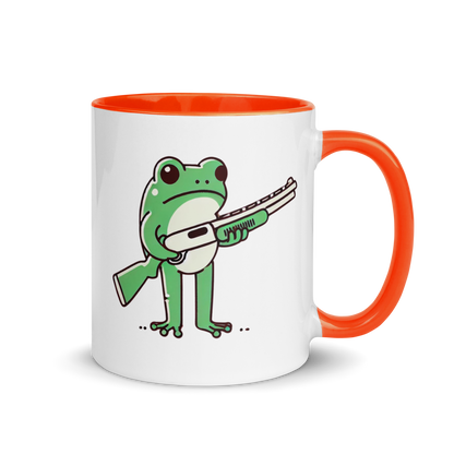 Furry Firearm Frog - Mug with Color Inside